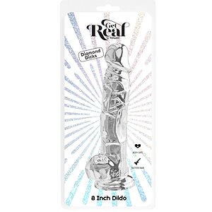TOYJOY Get Real Clear 22.5 cm – Transparent cu Ventuză