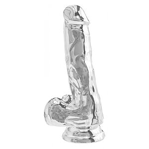 Dildo Transparent Cu Ventuza 15 Cm