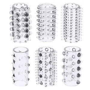ToyJoy Power Sleeve Set 6 Manșoane Elastice Transparente ToyJoy Power Sleeve Set 6 Manșoane Elastice Transparente pe Sexlab.ro