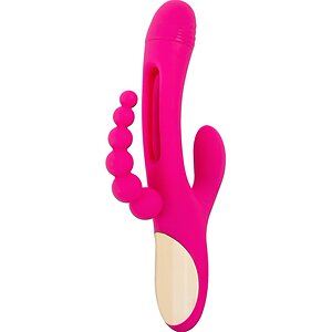 Triple Vibe Flicking – 3 Motoare, 7 Viteze, Reîncărcabil Roz