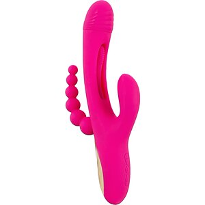Triple Vibe Flicking – 3 Motoare, 7 Viteze, Reîncărcabil Roz