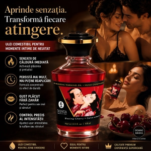Ulei Masaj Shunga Aphrodisiac Warming Cireșe 100ml