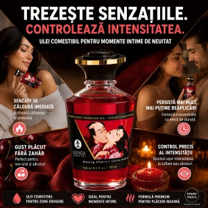 Ulei Masaj Shunga Aphrodisiac Warming Cireșe 100ml