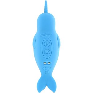Unihorn Narwhal – Dublu Vibrator Clitoridian, 10 Moduri Albastru