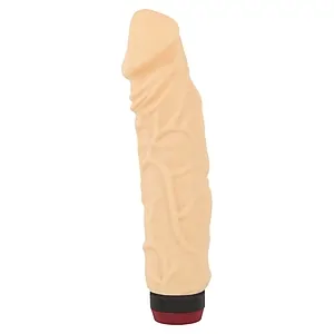 Vibrator Cu Vibratii Multi Viteza Pe Baterii Aa Vibrator 21 Cm Big Boy Natural