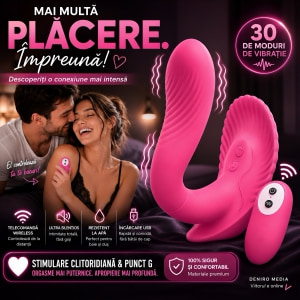 Vibrator Cochilia Dragostei Cu Telecomandă Roz