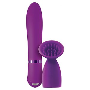 Vibrator Cu Manșon Clitoridian Inya Blossom Mov pe SexLab
