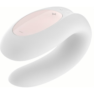 Vibrator Cuplu Satisfyer Double Joy Alb