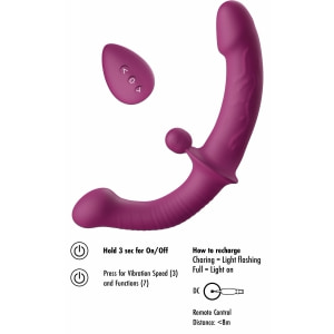Vibrator Dual Punctul G — 10 Moduri, 2 Motoare, Reîncărcabil Mov