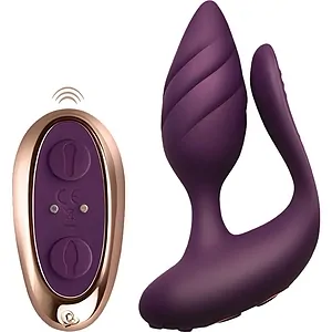 Vibrator Dublu Cocktail Couples Toy Burgundy pe SexLab