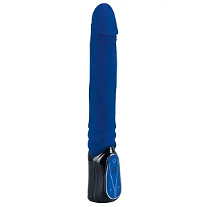 Vibrator Cu Impingere Si Vibratii 22 Cm Adancime Vibrator Realist Din Silicon Albastru 30 Cm