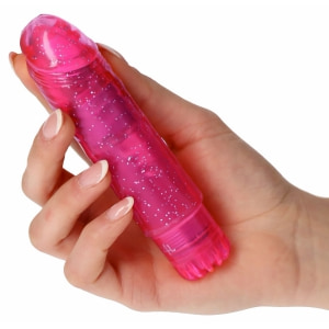Vibrator Jammy Jelly Gleamy Glitter 13.5cm Roz