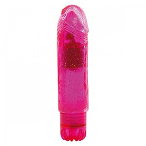 Vibrator Roz Glitter Pentru Stimulare Anala