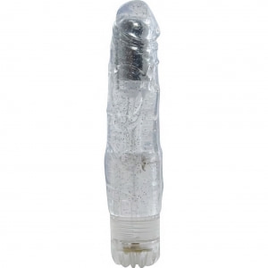 Vibrator Jelly Crushy Glitter Transparent pe Sexlab.ro