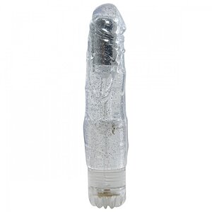 Vibrator Jelly Crushy Glitter Transparent pe SexLab
