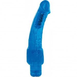 Vibrator Jelly Puzzling Glitter Albastru pe Sexlab.ro