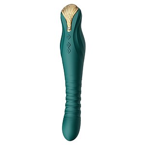Vibrator Din Silicon Lichid Verde