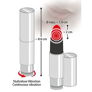 Vibrator Kiss Me Lipstick Roșu