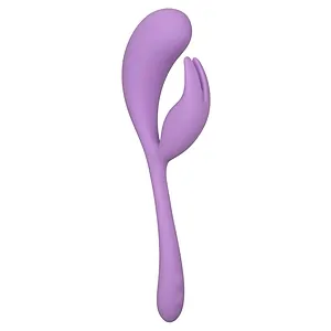 Vibrator Liquid Silicone Dual Flicker pe SexLab