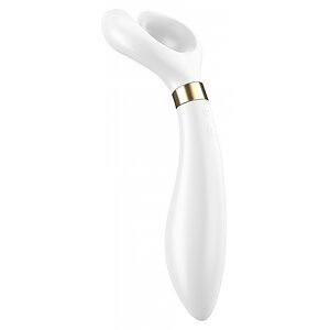Vibrator Pentru Cuplu Multifun 3 Alb pe SexLab