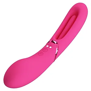 Vibrator Punct G Silicon Neted 20 Cm Vibrator Pretty Love Lexie Roz Reincarcabil Usb