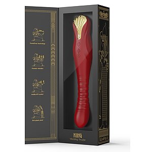 Vibrator Punctul G King Vibrating Thruster Roșu
