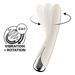 Vibrator Punctul G Satisfyer Spinning Vibe 1 Alb pe SexLab