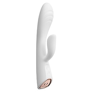 Vibrator Rabbit Dorcel Flexi Heating Alb pe SexLab