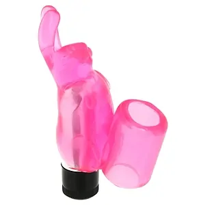 Vibrator Rabbit Finger Sleeve Roz 7.5cm pe SexLab