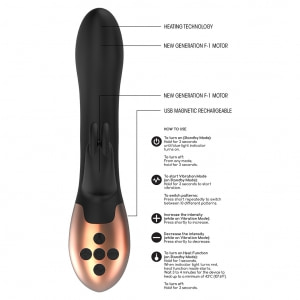 Vibrator Rabbit Heating Opulent Negru