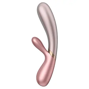 Vibrator Rabbit Hot Lover Heat Silicon 19.9cm Roz pe SexLab
