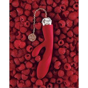 Vibrator Rabbit Rosalie pentru Punctul G și Clitoris Roșu
