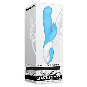Vibrator Raging Rabbit Albastru 20.3cm