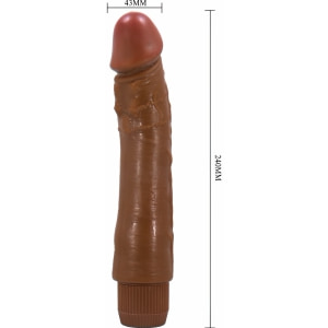 Vibrator Realist Ergonomic Pentru Cuplu 24cm Multi‑viteze Maro