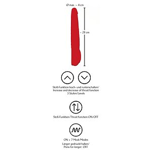 Vibrator Red Push Roșu
