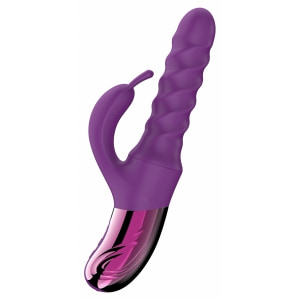Vibrator Rotativ Cu Împingere Swirl Rabbit Mov