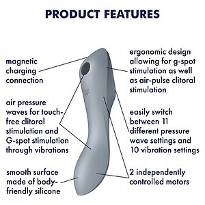 Vibrator Satisfyer Curvy Trinity 3-in-1 Gri