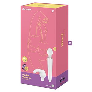 Vibrator Satisfyer Double Wander XXL Alb