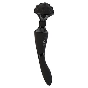 Vibrator Shiatsu Bendable Massager Wand Negru pe SexLab