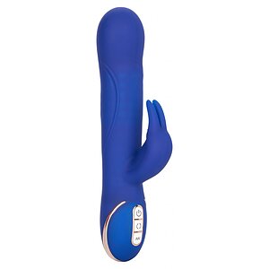Vibrator Silicone Rotating Rabbit Albastru pe SexLab
