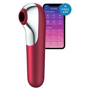 Vibrator Smart Dual Love Air Pulse Rosu pe SexLab