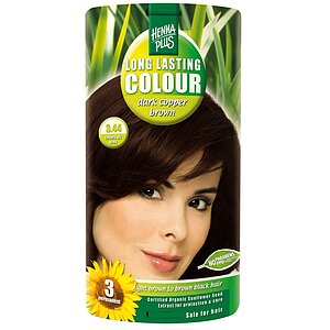 Vopsea Păr Long Lasting Colour 3.44 Dark Cooper Brown Hennaplus pe SexLab