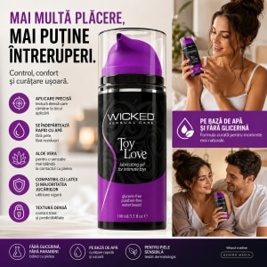 Wicked Sensual Care Lubrifiant Fără Glicerină 100 ml