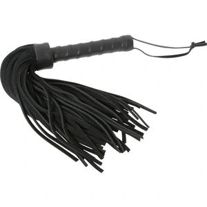 Flogger Negru Din Piele Pentru Jocuri Bdsm