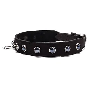 Colier De Piele Bdsm Reglabil Cu Inel