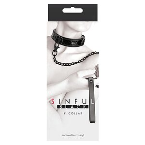 Zgardă Sinful Lățime 2.6cm NS Novelties Negru