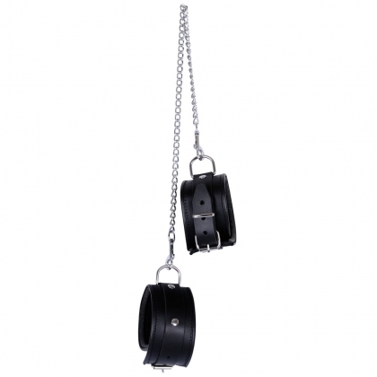 Cătușe Picioare Leather Cuffs Negru