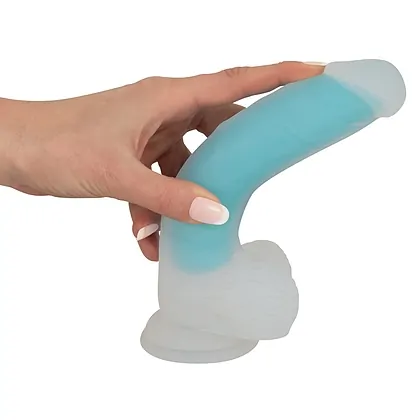 Dildo Glow în the Dark Transparent