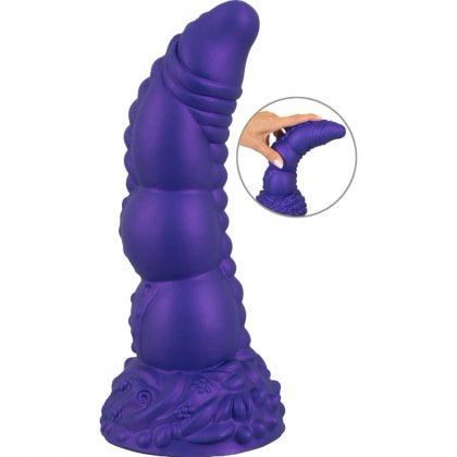 Demonul Dorinței — Dildou siliconic 22,5 cm cu Ventuză Mov