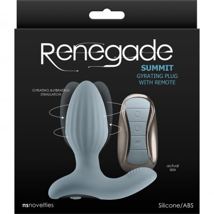 Renegade Summit Gray – Plug Anal Rotativ 3+9, Reîncărcabil Gri